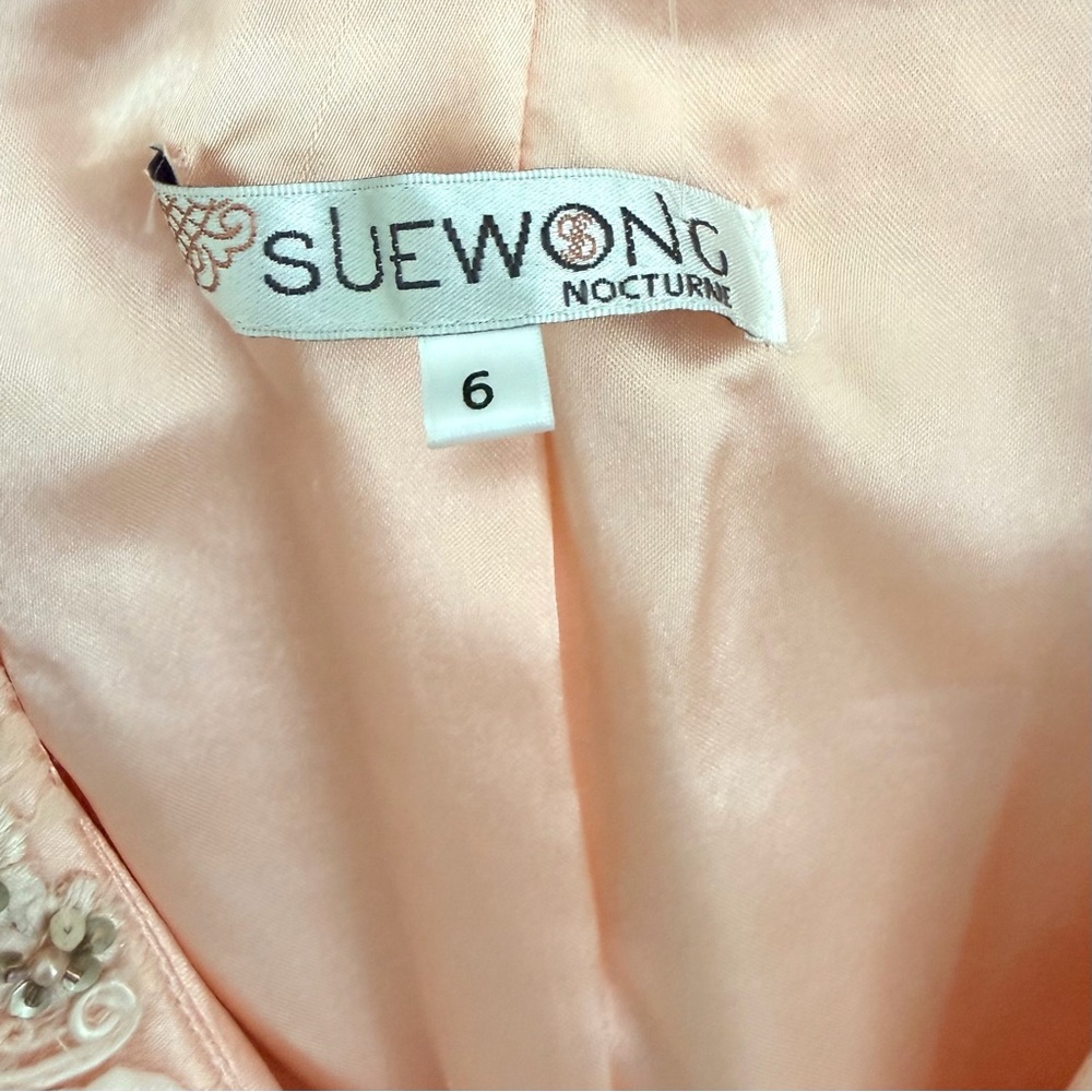 Sue Wong Jacket Nocturne Stunning Coat Rare Find Size 6 Blush Pink NWT - Picture 16 of 16